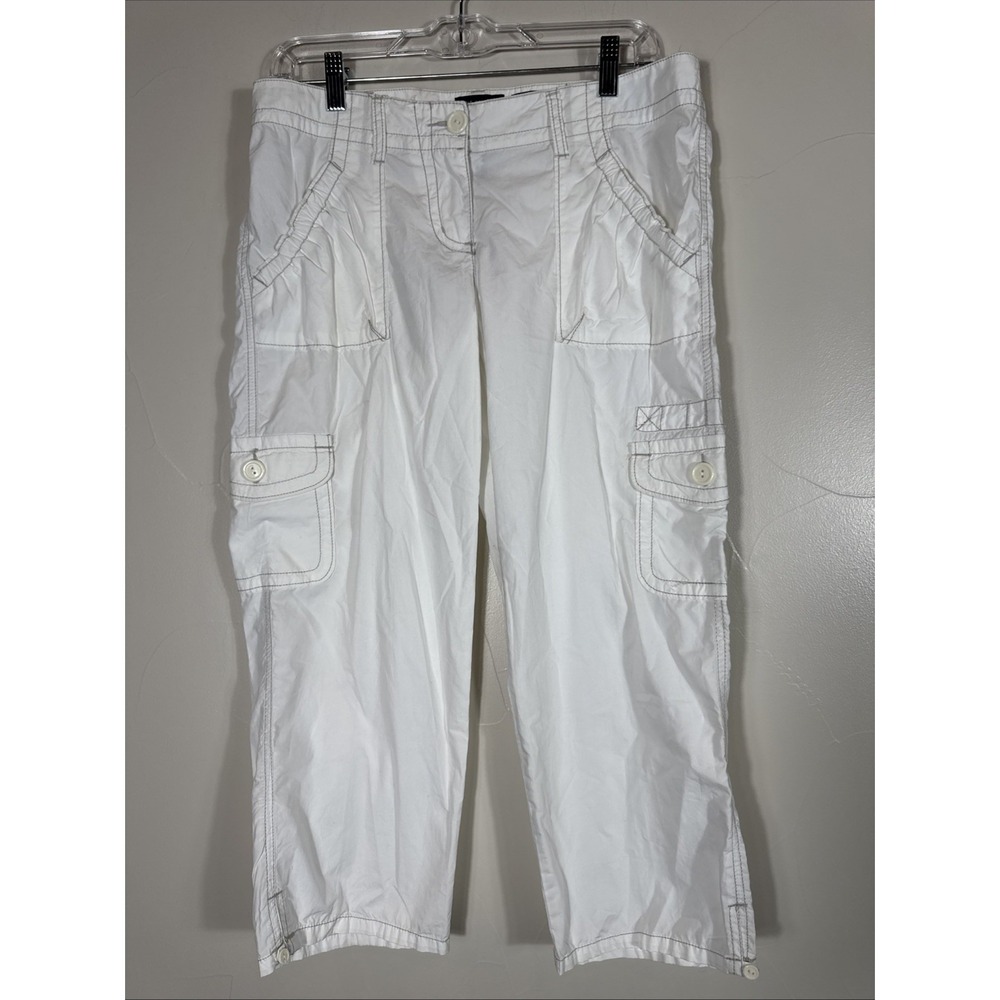 The Limited Drew Fit Cargo Capri Pants Size 6 Utility New Tags $49 MSRP White